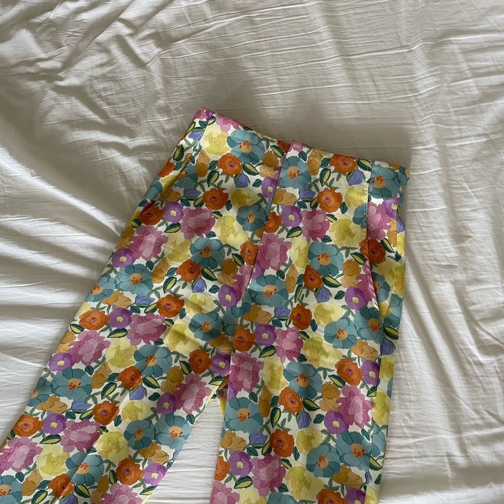 Zara Full Length Trouser Pant - Floral